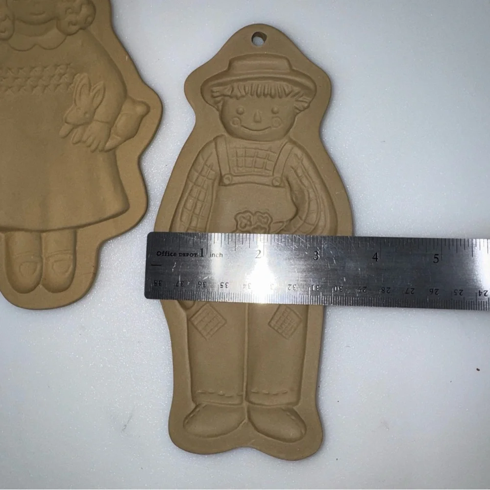 Vintage Brown Bag Cookie Molds LOT of 2 Raggedy Ann & Andy 1988 Cottagecore